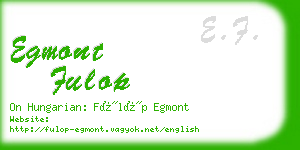egmont fulop business card